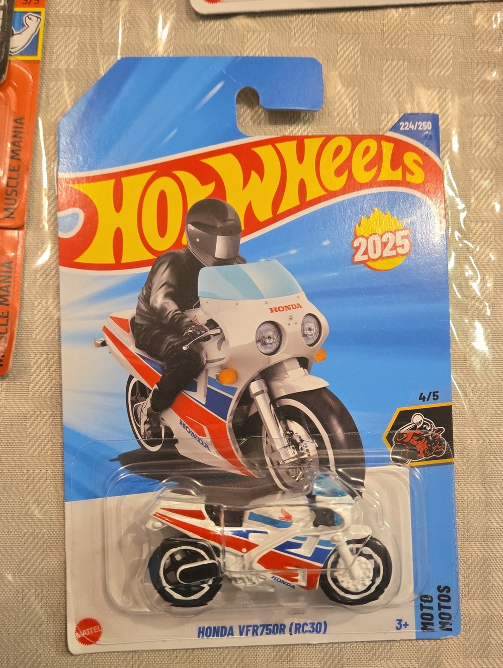 2025 Honda VFR750R (RC30) Die-Cast Motorcycle - White/Red/Blue ULTRA RARE BIKE